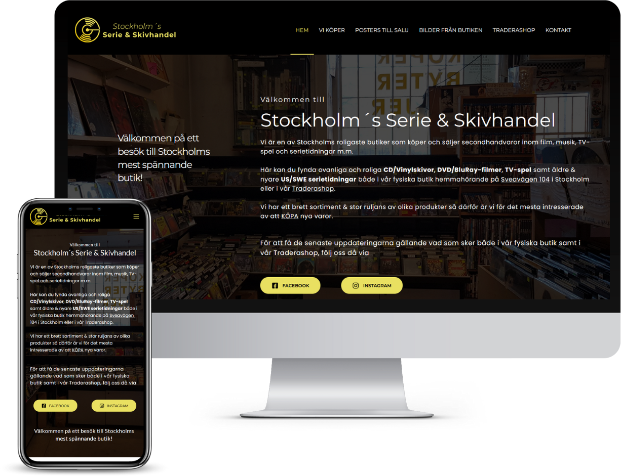 Referens på hemsidan för Stockholms serie och skivhandel